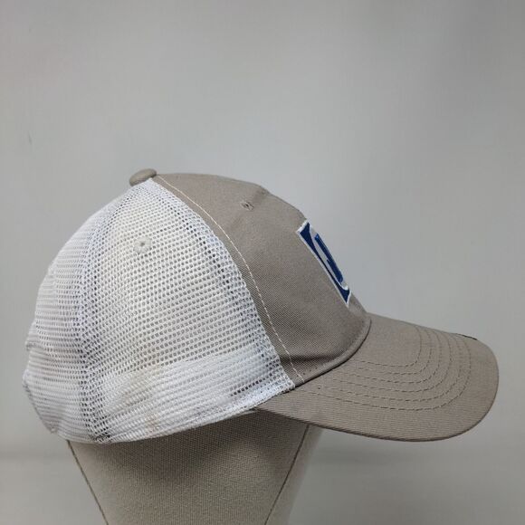 James River Equipment Strapback Trucker Hat Tan One Size Colorblock Mesh Back - Picture 4 of 8